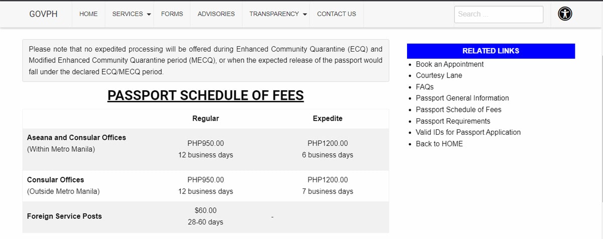 How much is passport fee